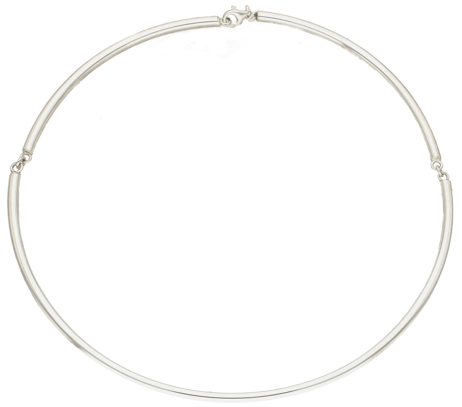 Srebrny naszyjnik rurka DIA-NSZ-5587-925. Naszyjnik damski. Srebrny naszyjnik damski. Naszyjnik rurka. naszyjnik sztywny typu rurka..jpg